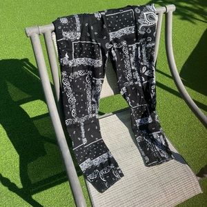 Black bandana pants